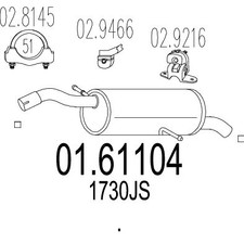 CITROEN C4 REAR END SILENCER 2004-2011