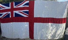 WWII era Royal Navy white ensign flag 12ft x 6ft marked B.D.T.H ENSIGN 5713292