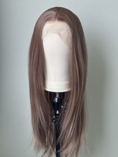 Long Synthetic lace front wig strawberry Blonde Straight 13x4