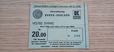 Ticket 1981 Norway vs. England