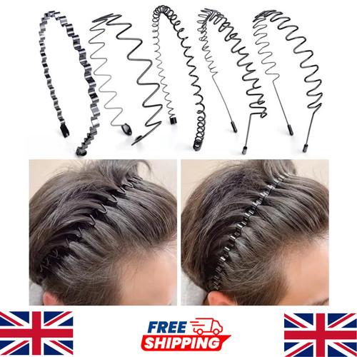 Black metal sports hairband - metal,