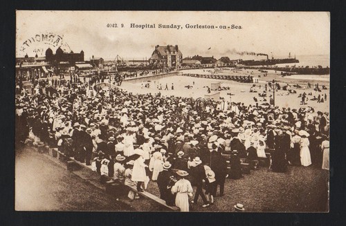 Old postcard hospital sunday - old, postcard:
