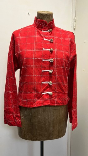 Vintage red plaid - red, jacket