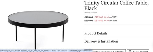Trinity circular coffee - trinity, table
