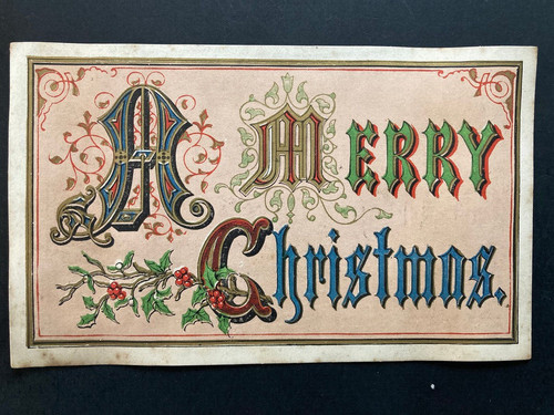 Victorian illuminated script - , a