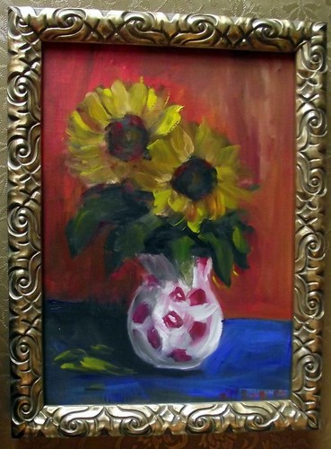 Sunflowers spot vase - sunflowers,