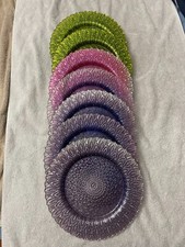 Set of 7 Glass Charger Plates