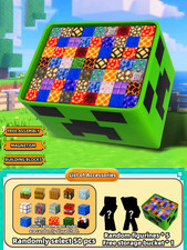 Magnetic Building Block Toy Storage Box Set, with Figurines Included, Children'S