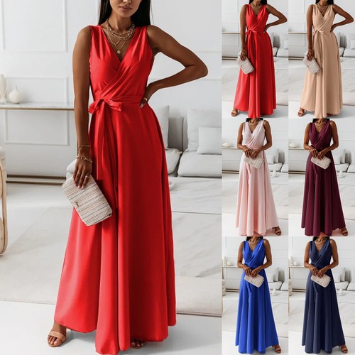 Women sleeveless wrap neck - sleeveless,