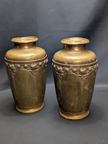 Pair antique wmf brass - pair,
