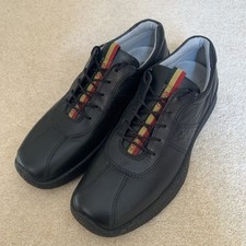 Ladies Black Leather Ecco Lace-Up Shoes Size  EU 41 (UK 7)