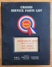 MIDGET SPRITE BMC SPECIAL TUNING DATA & MECHANIC SERVICE PARTS LIST 1965 AKD3513