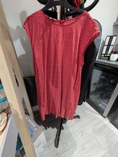 Red Hobbs pin dot dress size