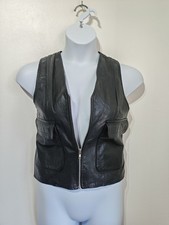 Vintage black genuine leather