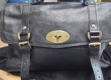 Mulberry Leather Satchel Bag Black Buckle Accent - #3105