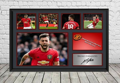 Bruno fernandes signed poster - bruno,