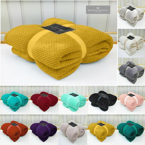 Popcorn waffle blanket fleece - popcorn,