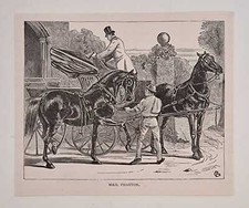 SIDNEY Mail Phaeton (1878 Horse Carriage Driving Print Engraving)