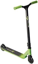 Aluminium Stunt Scooter, Muuwmi Kickscooter 100mm, Black/Green