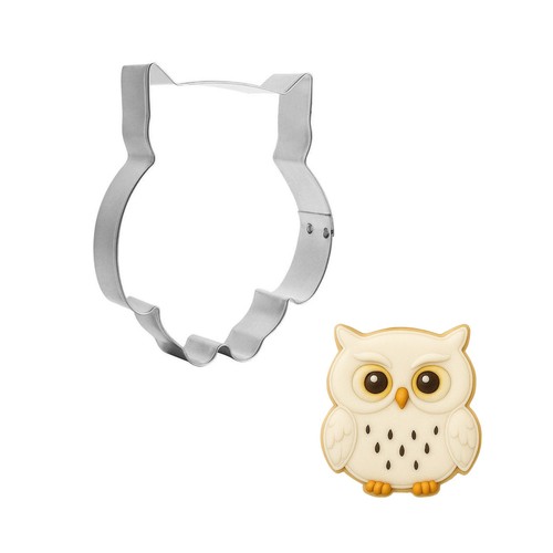 Chubby owl cookie - owl, cutter