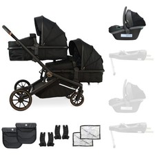 My Babiie MB33 Tandem Pushchair with Infant Carrier - Black Leopard