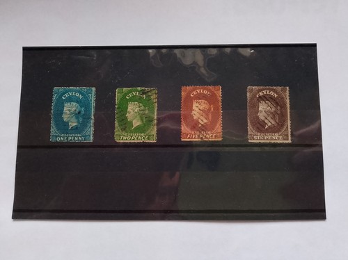 Ceylon stamps 1861 1864 - ceylon,