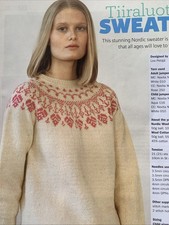 Knitting Pattern   2046 Ladies  Nordic Fairisle Sweater In DK Scandi Christmas