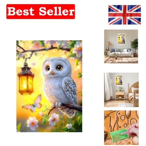 Cute owl diamond - 5d, painting