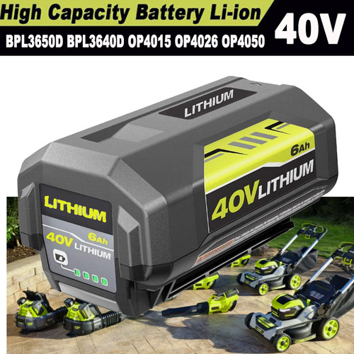 36v 40v ion 0ah for - for, ryobi