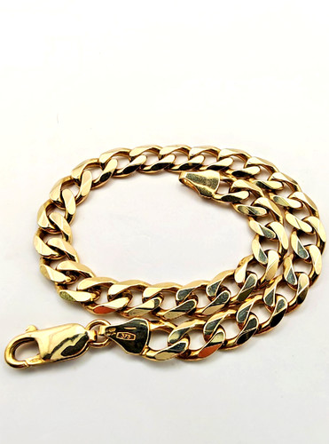 Solid 9ct gold curb bracelet - 9ct,