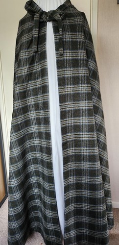 Cloak check wool - cloak,