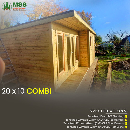 10ft combi summerhouse - x,