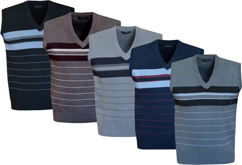 Neck knitted jumper - v,