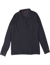 ROBE DI KAPPA Mens Long Sleeve Polo Shirt Medium Navy Blue Cotton CI22