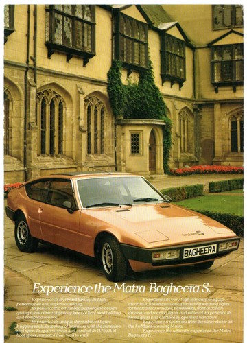 Chrysler matra simca bagheera - chrysler,