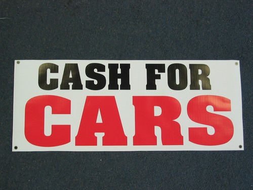 Cash for cars banner sign - for,