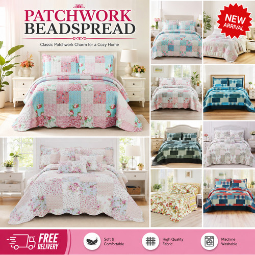Piece quilted bedspread - 3,
