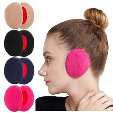 Men Women Kids Winter Fleece Ear Cover Bandless Ear Warmers Earmuffs Soft Thick