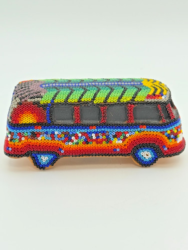 Huichol art beaded hippie - hippie, bus
