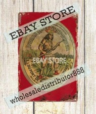1900s Indian Rifle Gun Powder Wilmington Delaware native metal tin sign