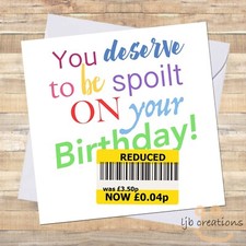 Reduced sticker birthday card - birthday,