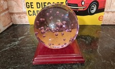 1990s/2000s Ornamental Glass Paperweight with display stand 10cm - VGC