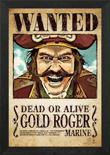 Gold roger wanted framed - wanted,