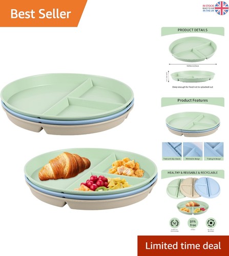 Reusable divided plates 5 - reusable, (22.5