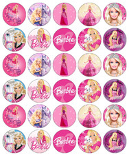 30 Pink Barbie Edible Wafer