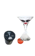 Lolita Almost Famous Martini Designer Glass with Recipe Hand Painted BNIB