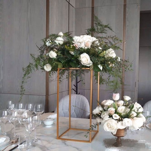 Iron column flower stand - column,
