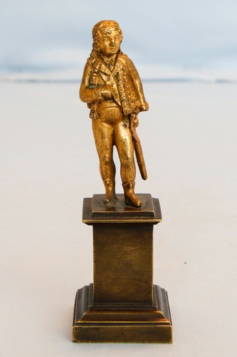 Antique gilded bronze figure - antique,