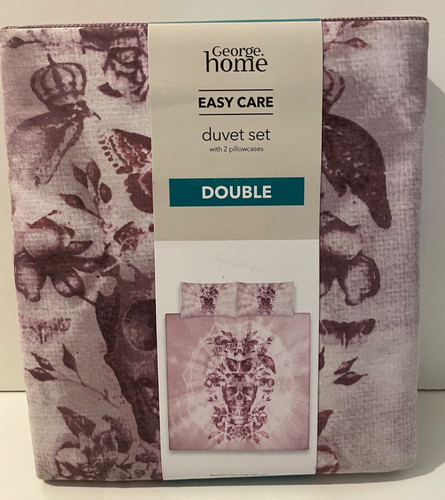 George skull double duvet - george,