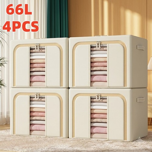 4pcs 66l folding storage - 66l,